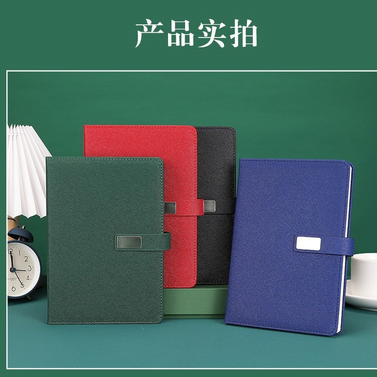 Business Notebook Gift Box Suit Notepad Printable Logo Office Handbook Magnetic Button Notepad Meeting Minutes - Image 2