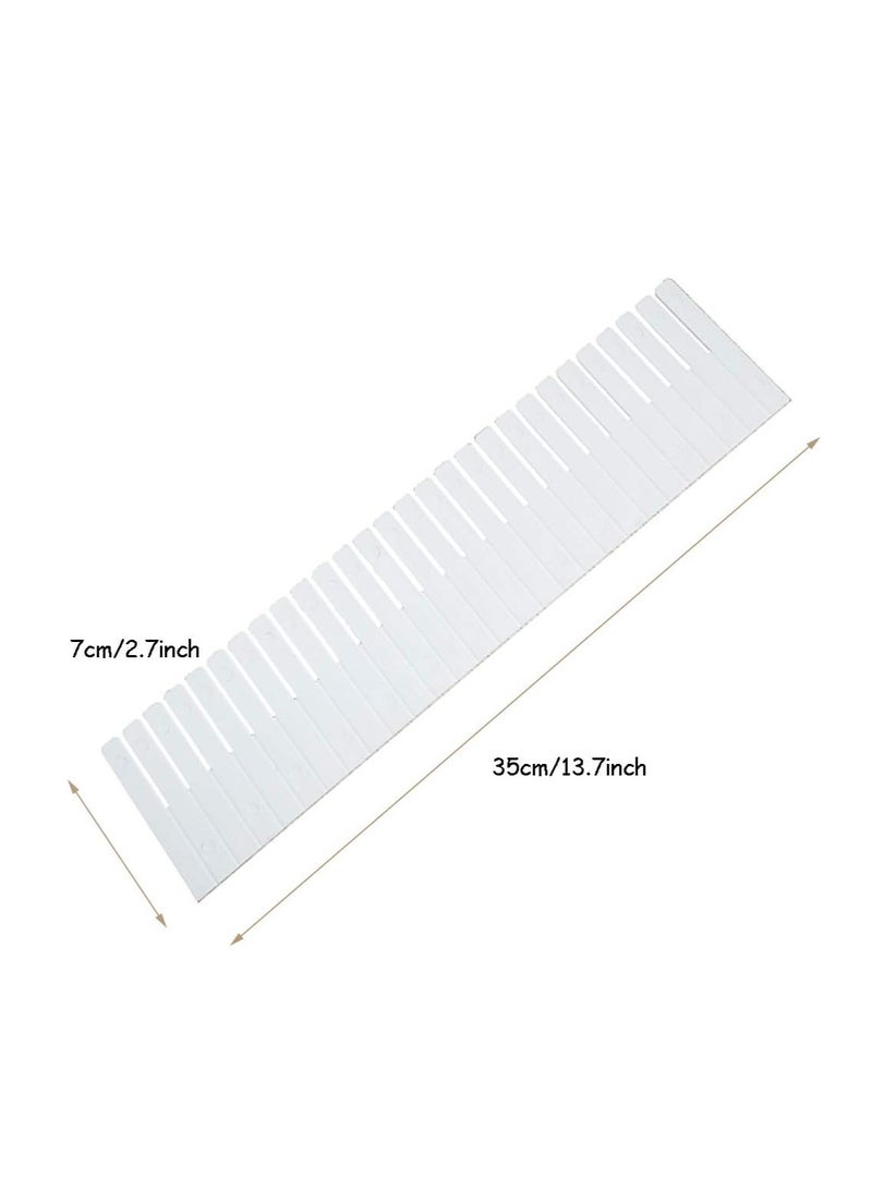 OJYUDD 12PCS DIY Plastic Grid Drawer Dividers,White Adjustable Sock Underwear Dresser Drawer Organizers Divider for Stationary storage - Image 2