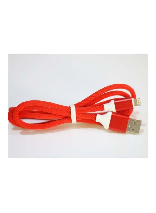 NIBEMINENT Lightning Charging Cable Red/White - Image 3