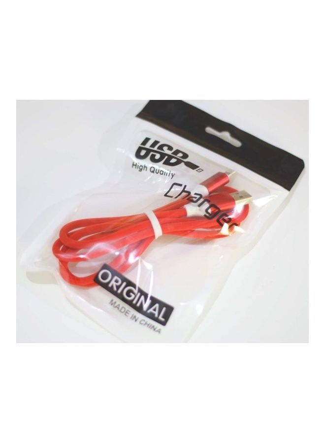 NIBEMINENT Lightning Charging Cable Red/White - Image 2