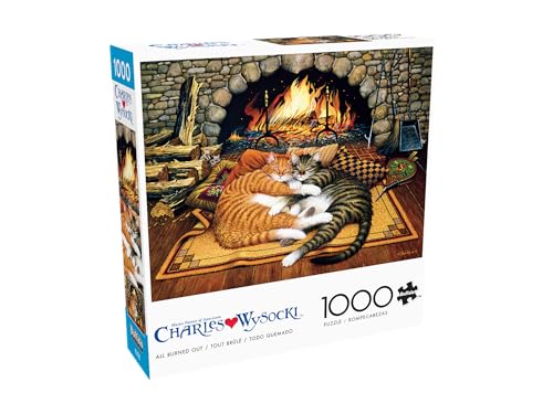 Buffalo Games 1000 Piece Jigsaw Puzzle Charles Wysocki Shops and Buggies Made in USA Premium Recycled Board Reference Diagram Giftable - Image 1
