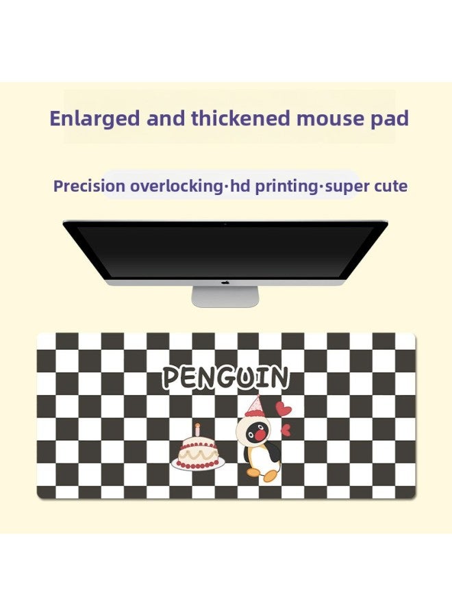 Mouse Pad Penguin Large Keyboard Pad Extra-large Thickened Lock Edge Large Office Desk Mat Oversized Dirt-resistant Non-slip Desk Mat 