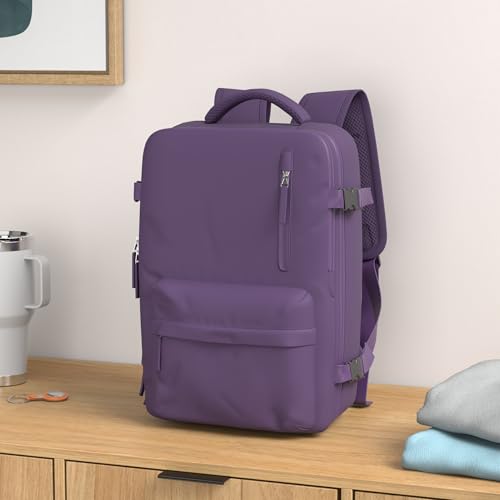 VGCUB Carry on Travel Backpack for Women Men Large Laptop Gym Work Frontier Airlines Personal Item Bag Business Airport Lightweight Backpack Flight Approved Mochilas de Viaje, Dark Purple - Image 2
