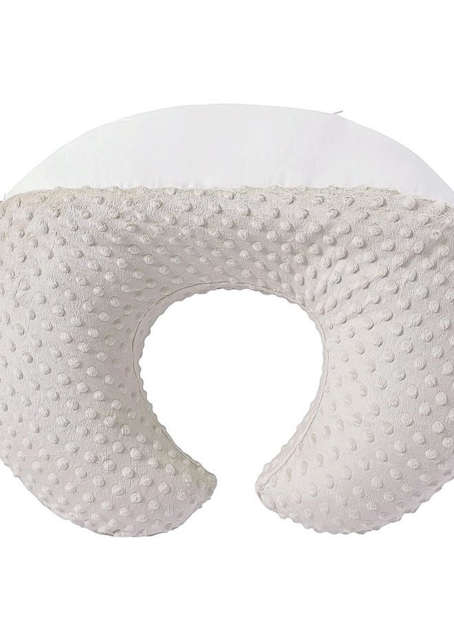 DONOMILO Nursing Pillow and Positioner Breastfeeding and Bottle Feeding, Propping Baby, Tummy Time, Sitting Support for Baby Boy Baby Girl, with Removable Dots Cover (Sand) - Image 1