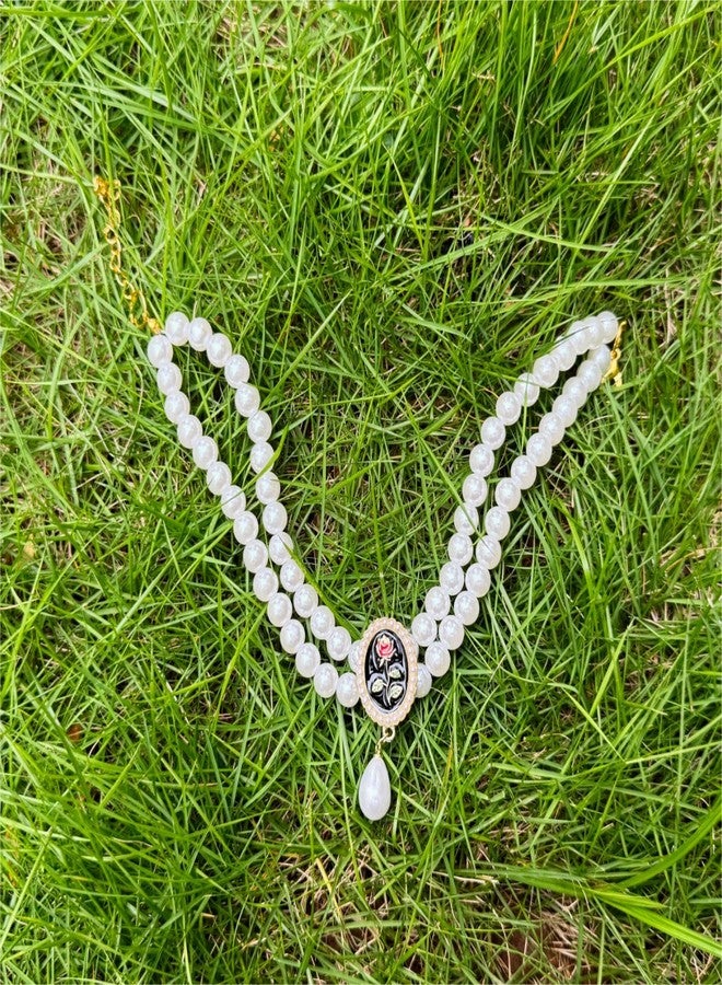 MITOCAPY Dog Pearls Necklace - Handmade Bling Cat Wedding Collar - Jewelry for Small Dogs Puppy Chihuahua Yorkie Girl Dog Costume Outfits Accessories - Image 5