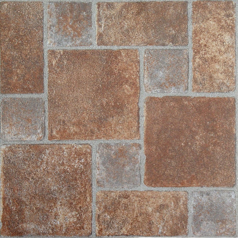 Achim Nexus Self Adhesive 12-Inch Vinyl Floor Tiles, 20 Tiles - 12" x 12", Brick Pavers Pattern - Peel & Stick, DIY Flooring for Kitchen, Dining Room, Bedrooms & Bathrooms by Achim Home Decor - Image 1