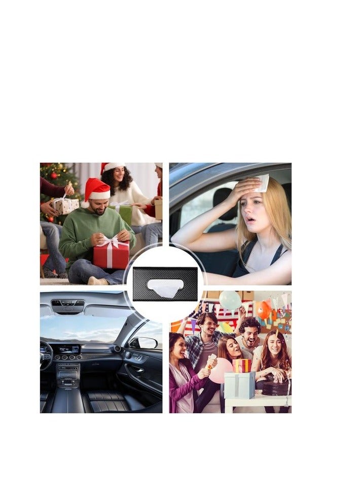 Shamasa Car Tissue Box, Black Color, Carbon Leather - Image 5