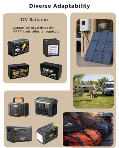 LVYUAN 400W Portable Solar Panel, 36V Foldable Blanket Solar Panel IP64 P-PERC, Upgraded 23% Efficiency for Solar Power Station Generator for Outdoor Camping Backpacking Hiking, 22 Pounds - Image 5