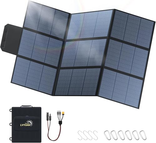 LVYUAN 400W Portable Solar Panel, 36V Foldable Blanket Solar Panel IP64 P-PERC, Upgraded 23% Efficiency for Solar Power Station Generator for Outdoor Camping Backpacking Hiking, 22 Pounds - Image 1