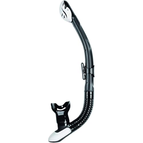 Mares Unisex Adults Ergo Dry Snorkel - Durable Lightweight Scuba Diving & Snorkeling Gear with Dry Top & Ergonomic Mouthpiece, Black/White - Image 4