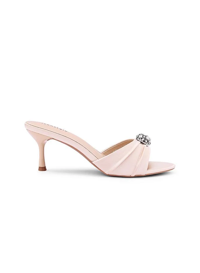 أيقون Embellished Strappy Heeled Mules