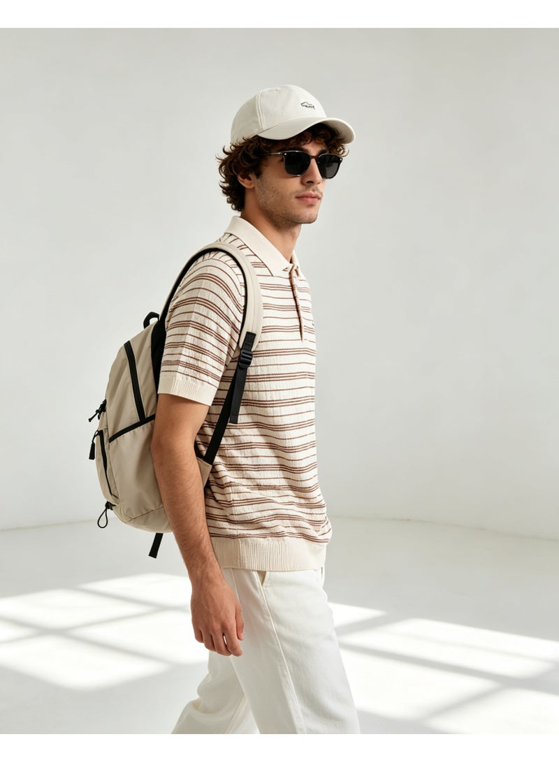 Paul & Shark Unisex Striped Short Sleeve Polo Shirt Men Women Casual Summer Office Resort Outfit - Image 2