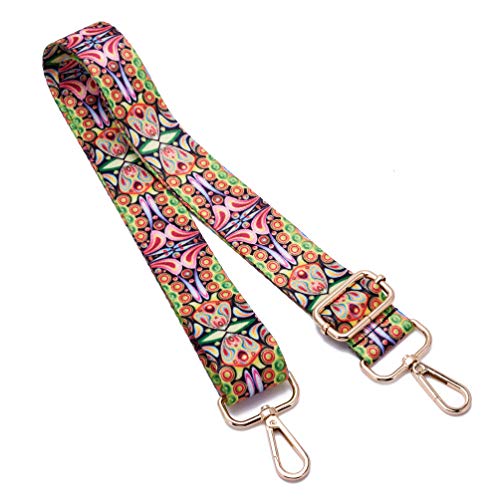 ZOOEASS Wide Shoulder Strap Adjustable Replacement Belt Guitar Style Crossbody Bag Handbag Strap Multicolor Canvas Straps(Wide:1.4in) (Paisley) - Image 3