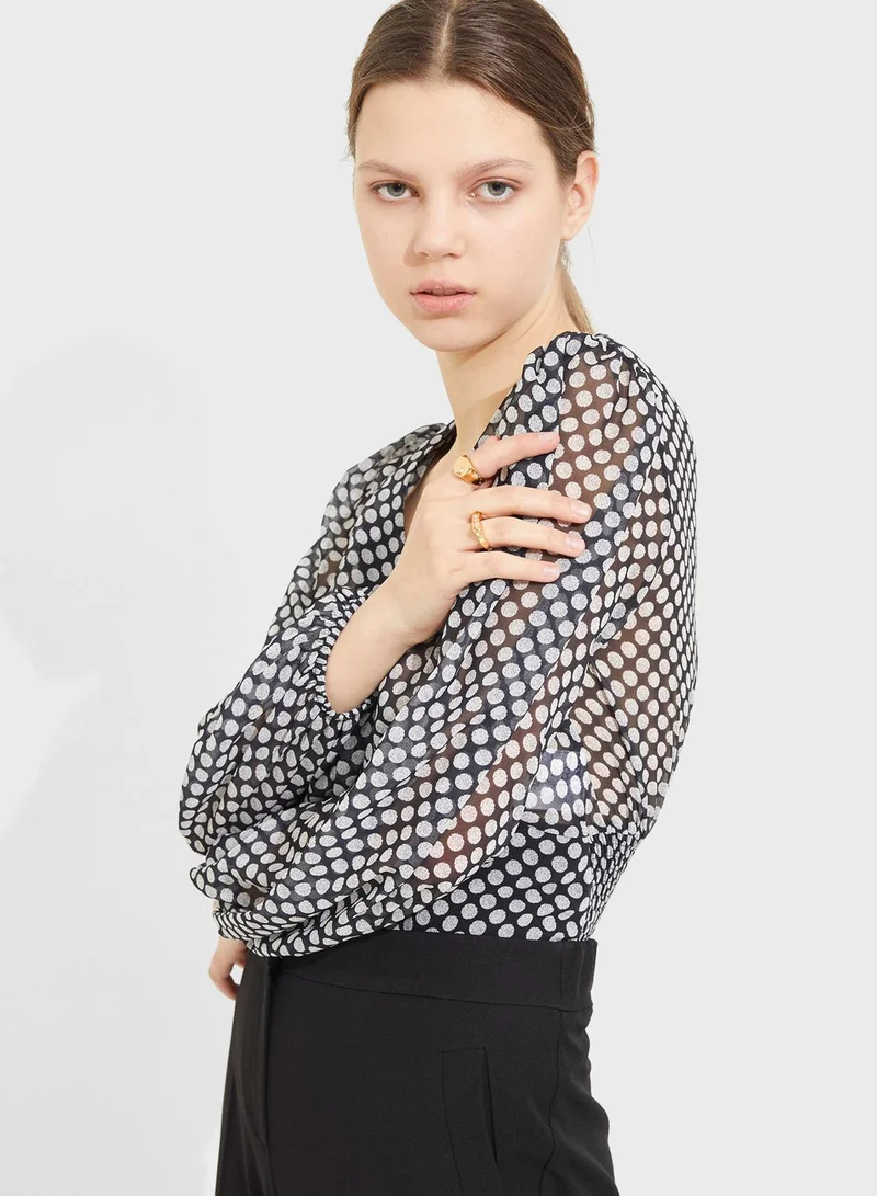Adl Printed Mesh Top