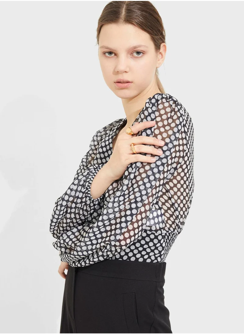 Adl Printed Mesh Top