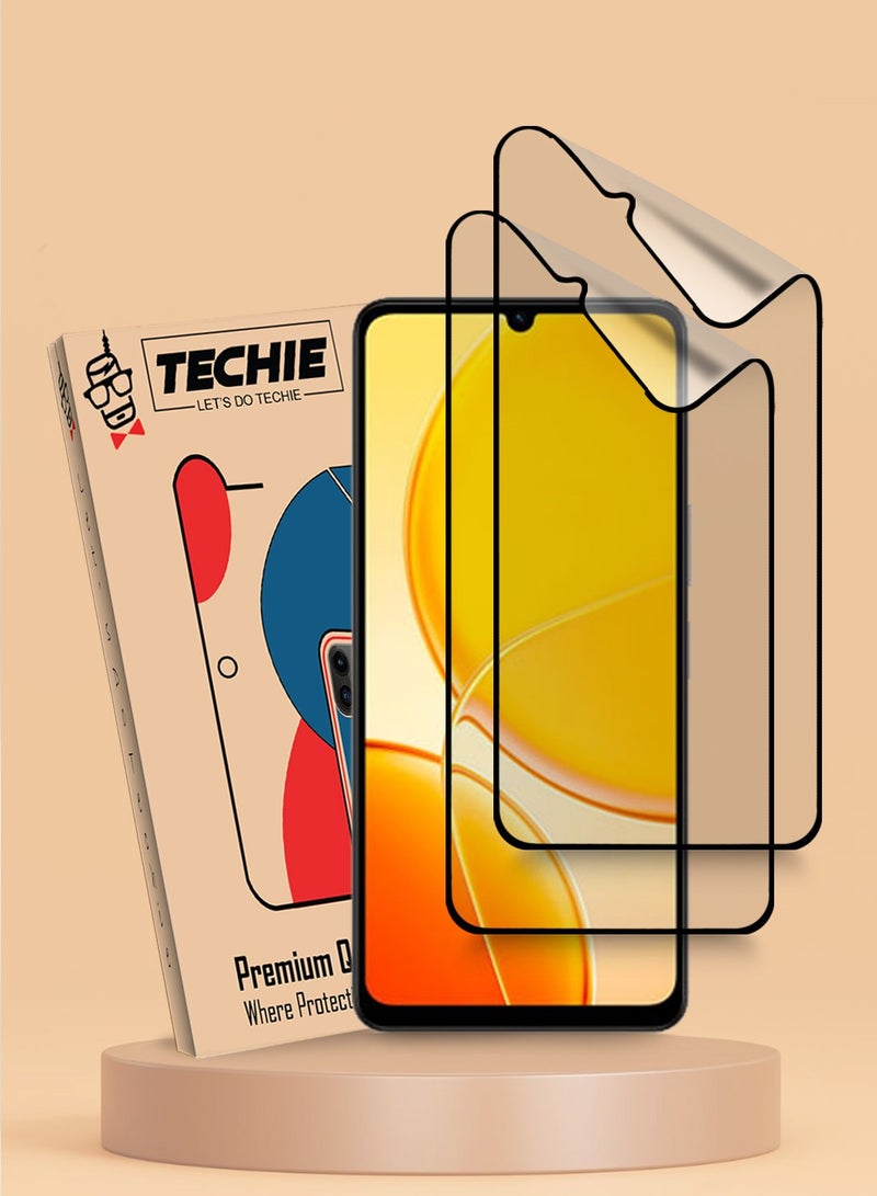 Techie 2 Pack 9D Matte Ceramic Screen Protector Film for Vivo Y29s 5G – Smooth Feel Anti Fingerprint Bubble Free Easy Installation - Image 1