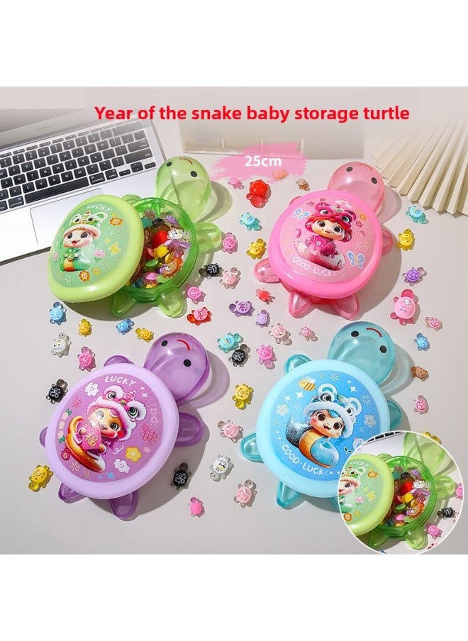 Generic - Small Turtle Pair Touch Luminous Color Small Turtle Toy Small Turtle Luminous Blind Bag Primary School Toy Wholesale-Color:Type B [17cm Candy Turtle] Pink/melody - Image 1