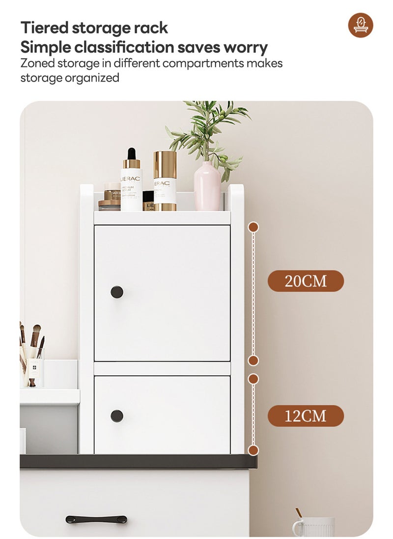 Sharpdo - Modern Minimalist Dressing Table for Bedroom with LED Mirror and Drawer Storage - Image 1