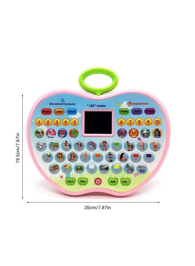 vGRASSP VGRASSP Apple Shape Educational Computer Laptop Toy for Kids LED Display and Fun Music for Learning Alphabets Numbers Words and Animals Color as per Stock 