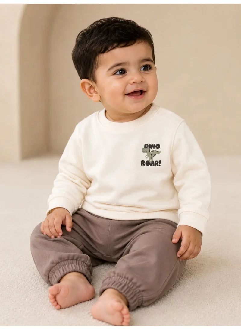 فكتور اند جين Baby Boys Dino Roar Sweatshirt & Jogger Pants Set