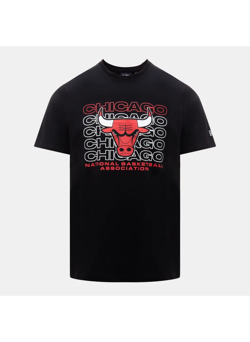 NEW ERA Men's NBA Chicago Bulls Stacked Wordmark T-Shirt