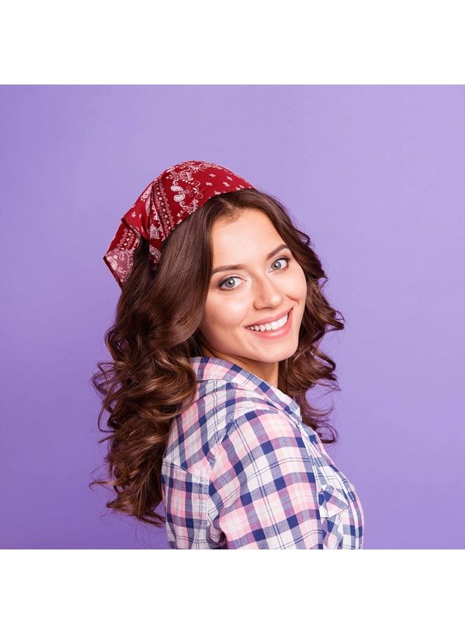 Syhood 4 قطع رباط شعر مرن طوق رأس مطبوع بتصميم عتيق وشالات رأس مثلثية للنساء والفتيات - Image 3