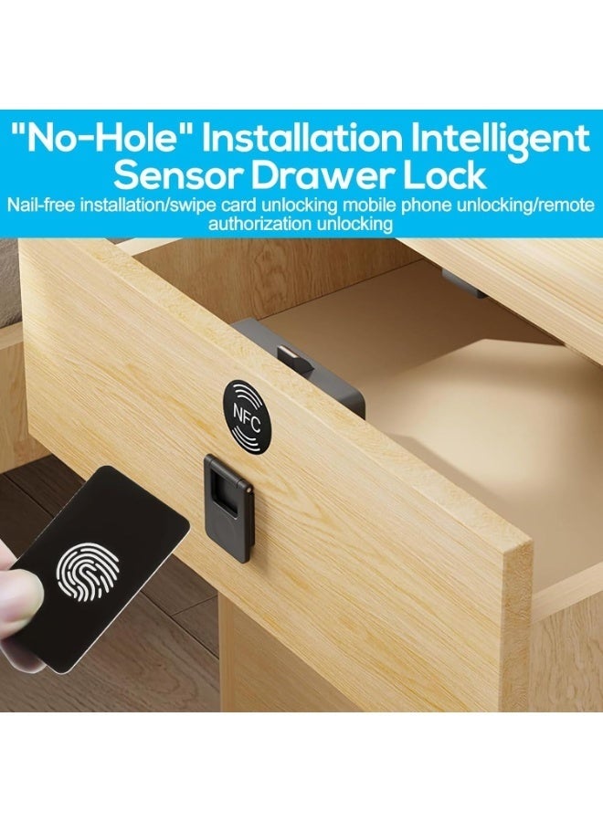 Upgraded smart locker locks and hidden keyless electric drawer locks, hidden NFC locks with no drilling required, electronic child safety locks for drinks cabinets, cupboards, drawers and desks (mobile NFC functionality for Android only) - Image 3