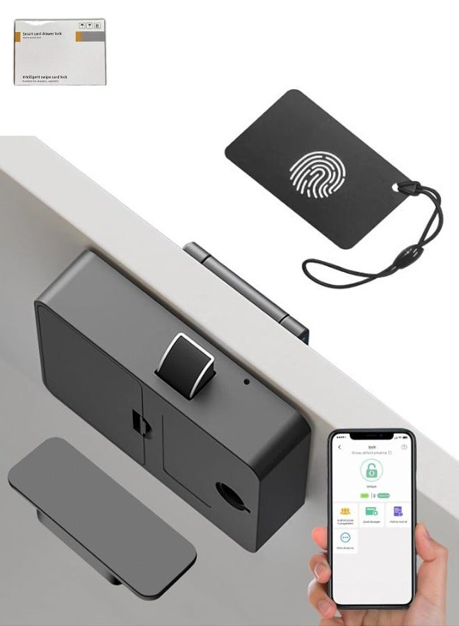 Upgraded smart locker locks and hidden keyless electric drawer locks, hidden NFC locks with no drilling required, electronic child safety locks for drinks cabinets, cupboards, drawers and desks (mobile NFC functionality for Android only) - Image 1