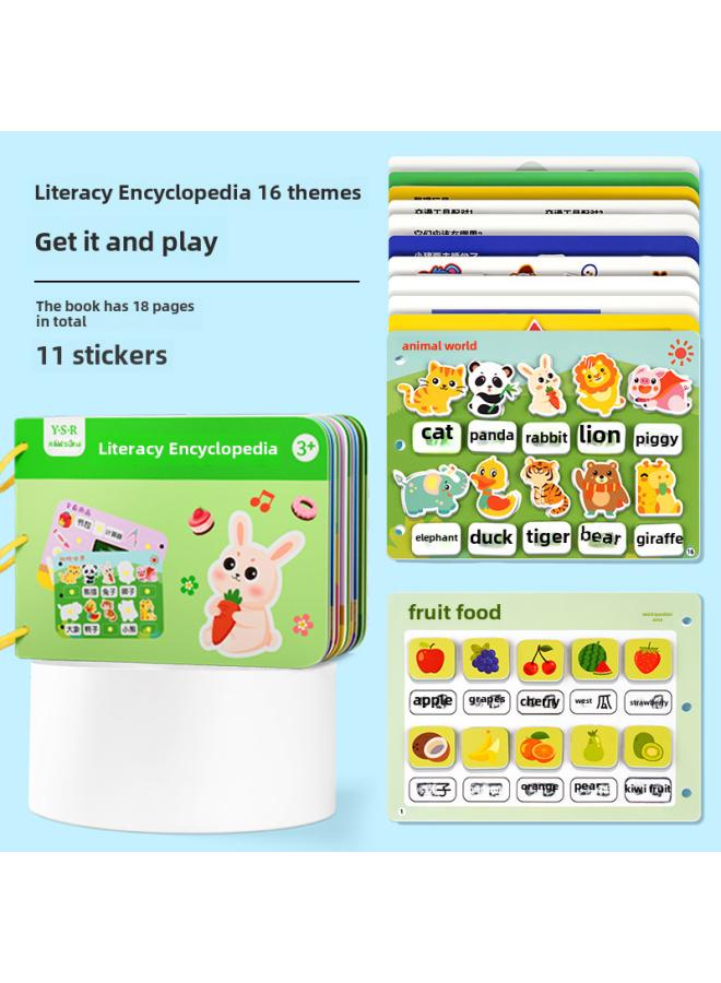 Enlightening Quiet Book Baby Educational Toy Kindergarten Early Education Cognitive Teaching Aware Children's Concentration Tear Paste Book 
