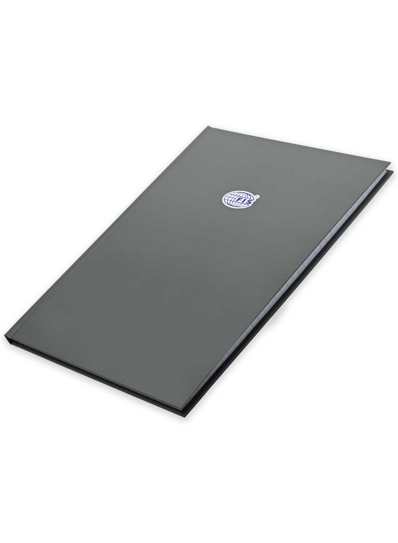 FIS Pack of 5 Hard Cover Notebook A4 Single Line, 100Sheets, Cover Alpine Green -FSNBA4SL100AGR - Image 1