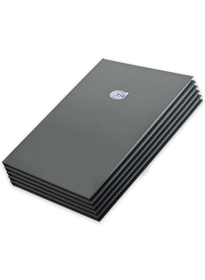 FIS Pack of 5 Hard Cover Notebook A4 Single Line, 100Sheets, Cover Alpine Green -FSNBA4SL100AGR - Image 3