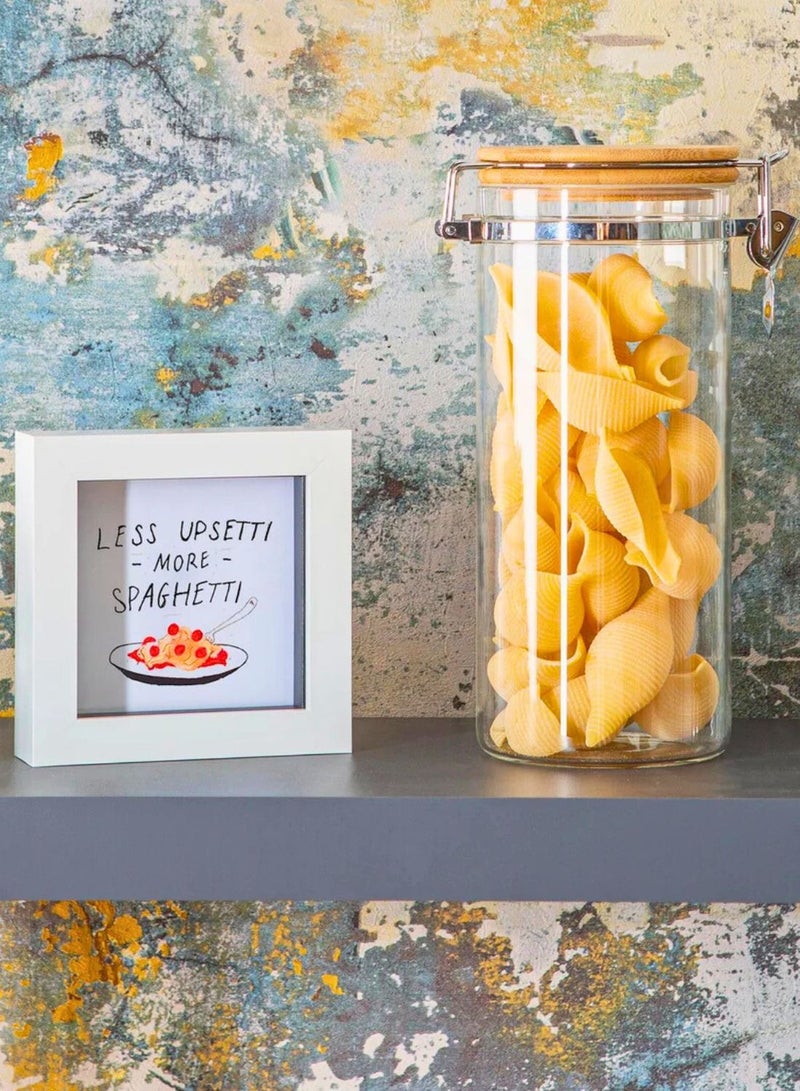 1Chase Borosilicate Glass Storage Jar With Clip and Airtight Bamboo Lid 1000 ML (Set of 2) - Image 4