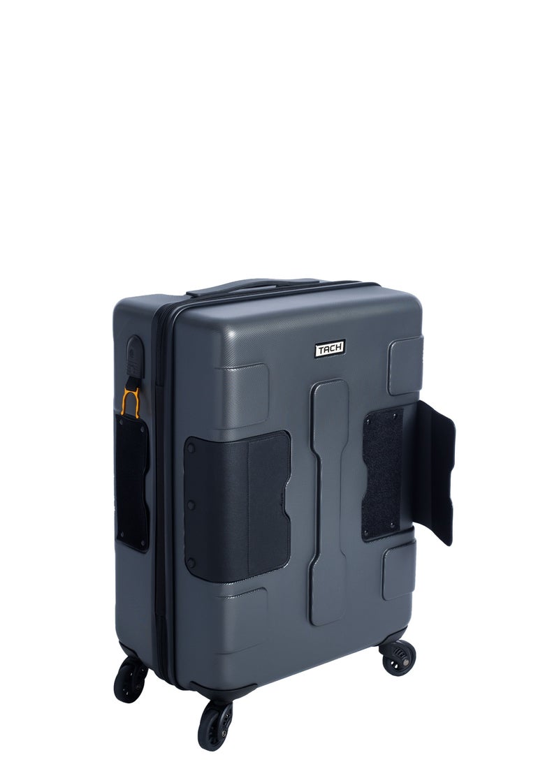 TACH Connectable Hard Case Carry on Luggage Bag with TSA Lock, Charging Port, Water Bottle Holder, 22 Inch, Grey - Image 5