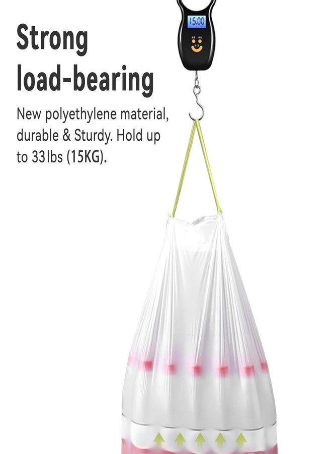 Ninestars Extra Strong White Garbage Trash Bags with Drawstring, 21 Gallons, 90 Count, Kitchen Drawstring trash bags 80 Liters, Total 90 Trash Bags - Image 2
