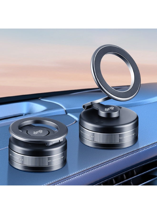 DRIP 🧲🚗 Magnetic Phone Mount with Vacuum Suction & 360° Rotation Adjustable Car Dashboard Holder for iPhone Android Hands-Free Use - Image 4