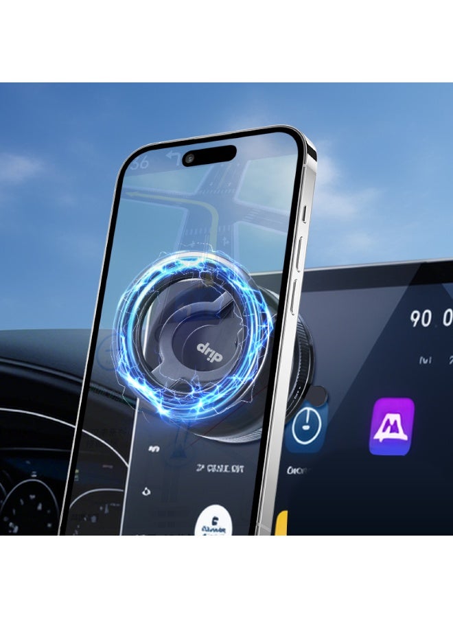 DRIP 🧲🚗 Magnetic Phone Mount with Vacuum Suction & 360° Rotation Adjustable Car Dashboard Holder for iPhone Android Hands-Free Use - Image 3
