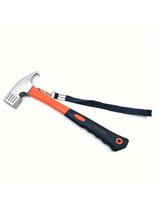 Grey Heavy Duty Camping Hammer with Tent Peg Remover and Suspension Strap - Image 4