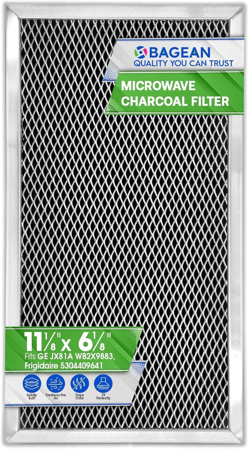 Bagean Microwave Charcoal Filter 11.15" x 6.10" for JX81A WB2X9883 GE Microwave Filter Replacement - Carbon Filter Freshens and Filters Kitchen Oven Air in Over-the-Range Stove Fan - Image 1