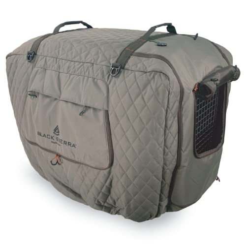 Black Sierra Equipment Black Sierra Insulated Extra Large Dog Kennel Cover- 41 Inch, Ventilated, Weather Resistant- Extra Large Crate Cover with Handles for Camping, Travel - Image 1