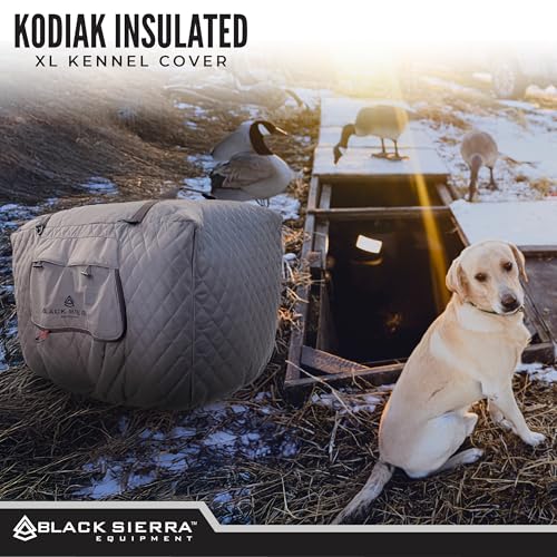 Black Sierra Equipment Black Sierra Insulated Extra Large Dog Kennel Cover- 41 Inch, Ventilated, Weather Resistant- Extra Large Crate Cover with Handles for Camping, Travel - Image 4