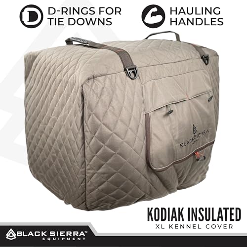 Black Sierra Equipment Black Sierra Insulated Extra Large Dog Kennel Cover- 41 Inch, Ventilated, Weather Resistant- Extra Large Crate Cover with Handles for Camping, Travel - Image 5
