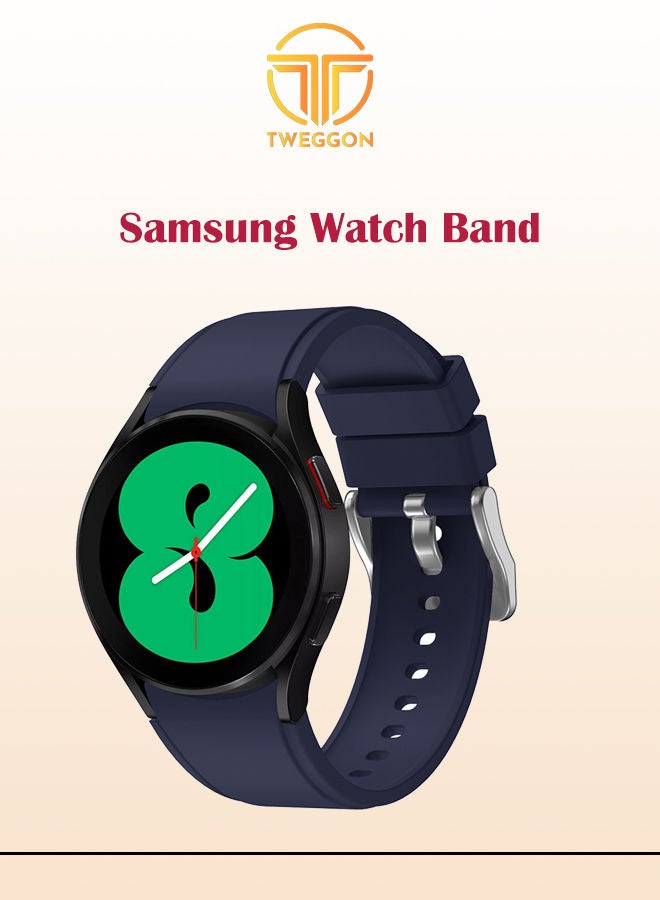 NIBEMINENT Silicon Band For Samsung Galaxy Watch 4/4 Classic (fit to all) Ocean Blue - Image 1