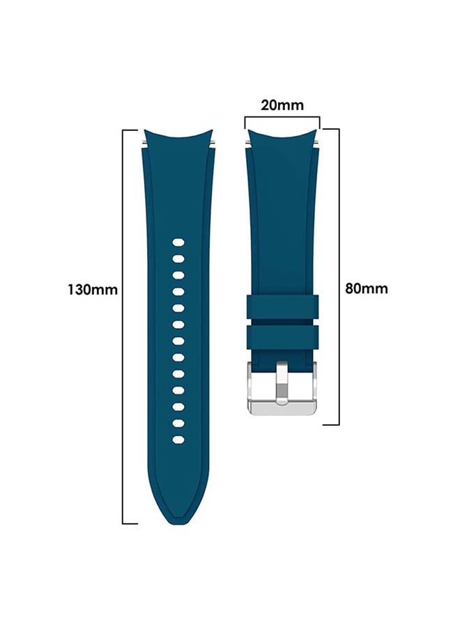 NIBEMINENT Silicon Band For Samsung Galaxy Watch 4/4 Classic (fit to all) Ocean Blue - Image 5