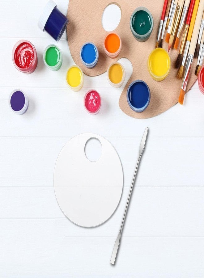 Generic Acrylic Makeup Mixing Palette Color Mixing Blending Painting Paint Round W/Mixing Rod |Palettes - Image 5