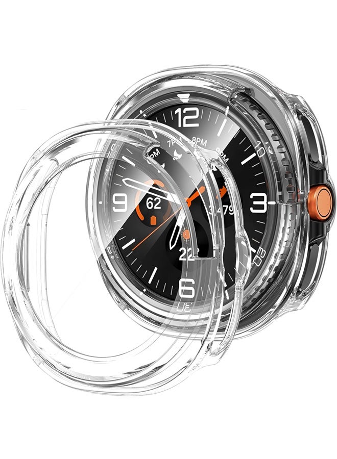 SJet Samsung Galaxy Watch 8 Classic 2025 Screen Protector Case 46mm Accessories, Protective Face Cover, Hard Bumper Built-in Tempered Glass Film(46mm, Clear) - Image 1