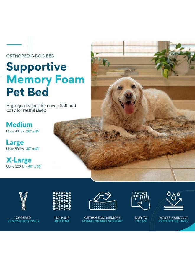 MAVERICK Premium Dog Bed, Orthopedic Dog Bed with High-Grade Memory Foam, Luxurious Faux Fur Sleep Surface, Water-Resistant Liner, Removable & Washable Cover, Non-Slip Bottom for Comfort & Support - Image 3