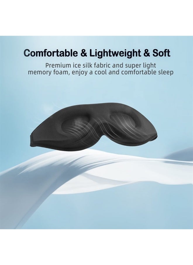 LitBear Sleep Masks for Women, Pink Eye Mask for Sleeping, Comfortable Night Sleeping Mask, Soft Contoured Eye Cover for Sleeping with Elastic Strap for Side Sleeper Men Flying Shift Worker  - Image 5