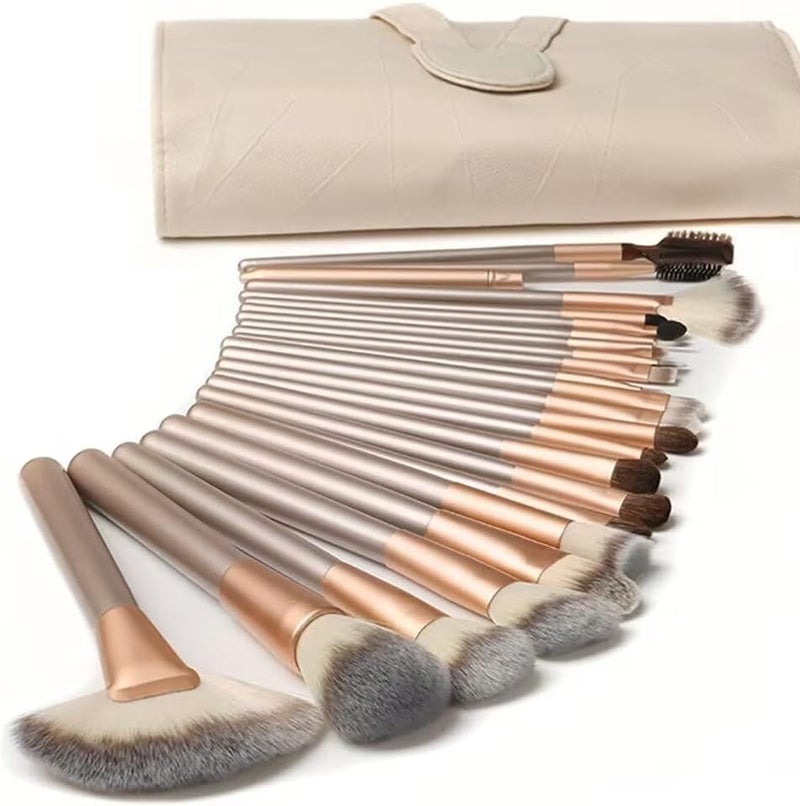 Makeup Brushes Ammiy Makeup Brushes Sets Professional 18 Pcs Make up Brushes Premium Synthetic Foundation Brush Blending Face Powder Blush Eyeshadow Eyeliner Makeup Kit with PU Leather Bag