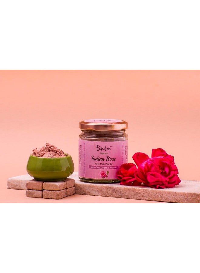 Bindian مسحوق الورد الهندي للرجال والنساء | مسحوق قناع الوجه الطبيعي (100 جرام) - Image 4
