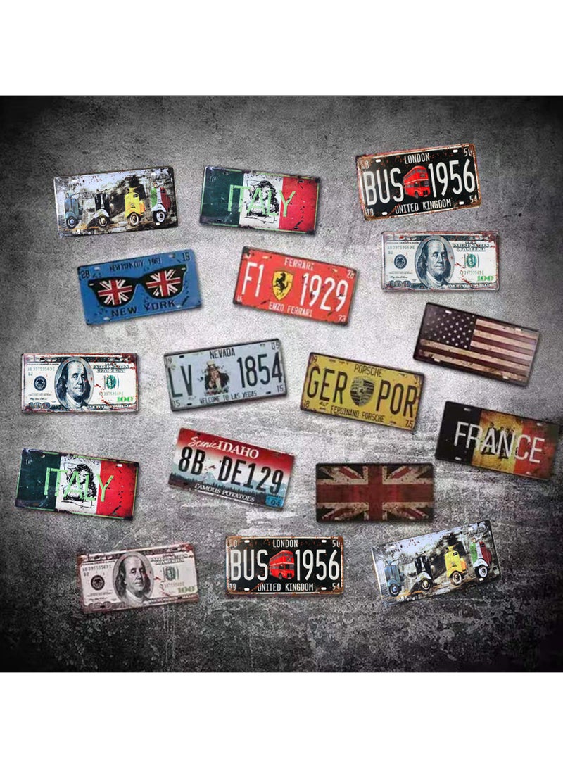 LINGWEI Metal Tin Signs car Plate Cafe Home Decor Retro Poster Vintage Wall - Image 5